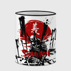 Кружка 3D Самурай Ранен Стрелами, цвет: 3D-черный кант — фото 2