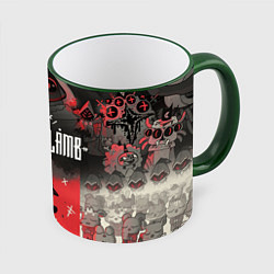 Кружка 3D Cult of the lamb ритуал, цвет: 3D-зеленый кант