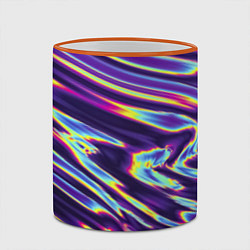 Кружка 3D Поверхностная Закалка Металла, цвет: 3D-оранжевый кант — фото 2