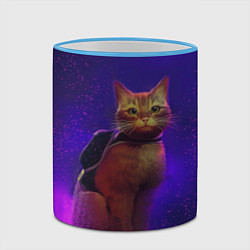 Кружка 3D Кот Stray, цвет: 3D-небесно-голубой кант — фото 2