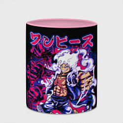 Кружка 3D Луффи 5 гир - One Piece, цвет: 3D-белый + розовый — фото 2
