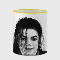 Кружка 3D Майкл Джексон Фото, цвет: 3D-желтый кант — фото 2