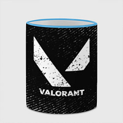 Кружка 3D Valorant с потертостями на темном фоне, цвет: 3D-небесно-голубой кант — фото 2
