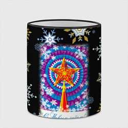 Кружка 3D Новый год ёлочная звезда, цвет: 3D-черный кант — фото 2