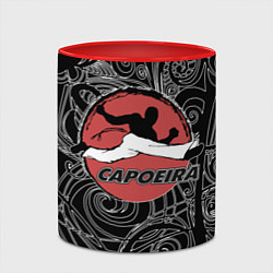 Кружка 3D Capoeira fighter jump, цвет: 3D-белый + красный — фото 2