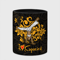 Кружка 3D I love Capoeira fighter, цвет: 3D-белый + черный — фото 2