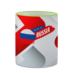 Кружка 3D Welcome to Russia red & white, цвет: 3D-светло-зеленый кант — фото 2