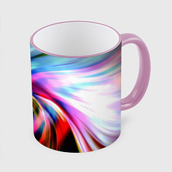 Кружка 3D Радужная спираль, цвет: 3D-розовый кант
