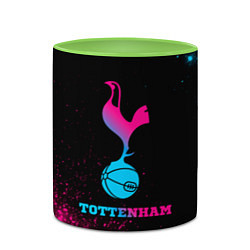 Кружка 3D Tottenham - neon gradient, цвет: 3D-белый + светло-зеленый — фото 2