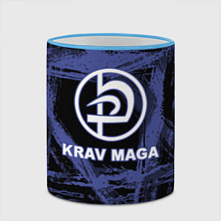Кружка 3D Krav-maga tactical defense system emblem, цвет: 3D-небесно-голубой кант — фото 2