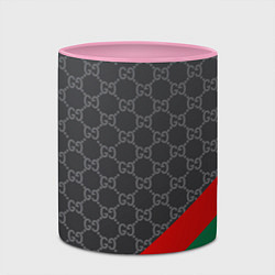 Кружка 3D В стиле gucci, цвет: 3D-белый + розовый — фото 2