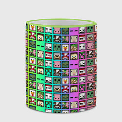 Кружка 3D Minecraft characters neon, цвет: 3D-светло-зеленый кант — фото 2