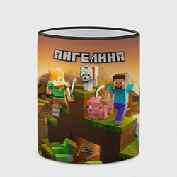 Кружка 3D Ангелина Minecraft, цвет: 3D-черный кант — фото 2