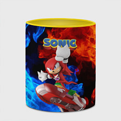 Кружка 3D Knuckles Echidna - Sonic - Video game, цвет: 3D-белый + желтый — фото 2