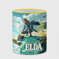 Кружка 3D The Legend of Zelda: Tears of the Kingdom Линк, цвет: 3D-желтый кант — фото 2