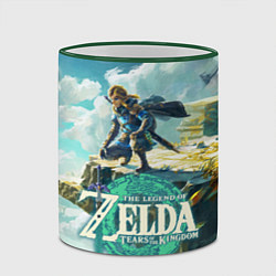 Кружка 3D The Legend of Zelda: Tears of the Kingdom Линк, цвет: 3D-зеленый кант — фото 2