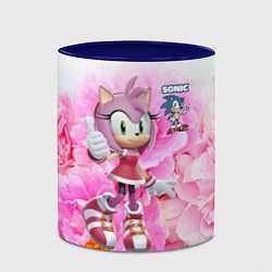 Кружка 3D Sonic - Amy Rose - Video game, цвет: 3D-белый + синий — фото 2
