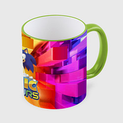 Кружка 3D Sonic Colours - Hedgehog - Video game, цвет: 3D-светло-зеленый кант