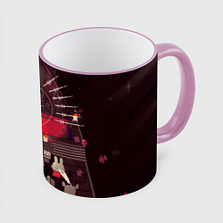 Кружка 3D Cult of the Lamb - Обряд, цвет: 3D-розовый кант