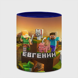 Кружка 3D Евгений Minecraft, цвет: 3D-белый + синий — фото 2