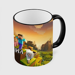 Кружка 3D Михаил Minecraft, цвет: 3D-черный кант