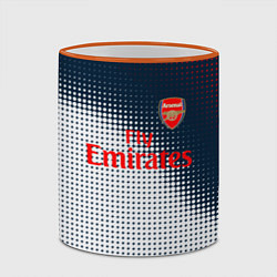 Кружка 3D Arsenal logo абстракция, цвет: 3D-оранжевый кант — фото 2
