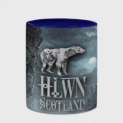 Кружка 3D Bear- zombie - halloween Scotland, цвет: 3D-белый + синий — фото 2