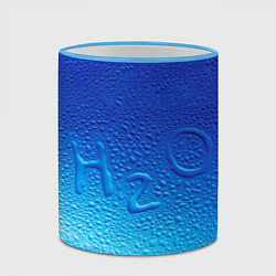 Кружка 3D Вода - H2O, цвет: 3D-небесно-голубой кант — фото 2