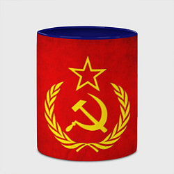 Кружка 3D СССР - старый флаг, цвет: 3D-белый + синий — фото 2