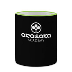 Кружка 3D Киберпанк - Arasaka Academy, цвет: 3D-светло-зеленый кант — фото 2