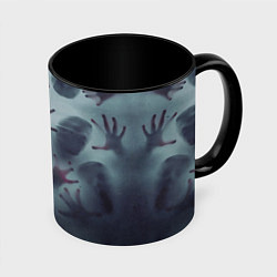Кружка 3D Scary faces trying to get out, цвет: 3D-белый + черный