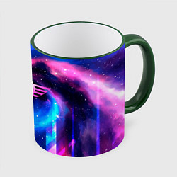 Кружка 3D Mini неоновый космос, цвет: 3D-зеленый кант