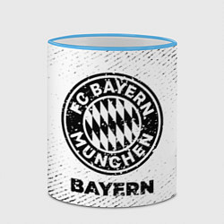 Кружка 3D Bayern с потертостями на светлом фоне, цвет: 3D-небесно-голубой кант — фото 2
