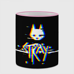 Кружка 3D Stray glitch logo, цвет: 3D-розовый кант — фото 2