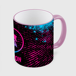 Кружка 3D Sabaton - neon gradient, цвет: 3D-розовый кант