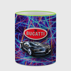 Кружка 3D Bugatti - Italy - мечта автомобилиста, цвет: 3D-светло-зеленый кант — фото 2
