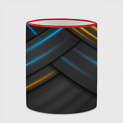 Кружка 3D Переплетение полос, цвет: 3D-красный кант — фото 2