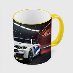 Кружка 3D BMW M 240 i racing - Motorsport, цвет: 3D-желтый кант