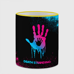 Кружка 3D Death Stranding - neon gradient, цвет: 3D-желтый кант — фото 2