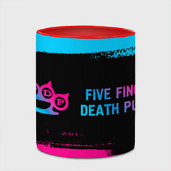 Кружка 3D Five Finger Death Punch - neon gradient: надпись и, цвет: 3D-белый + красный — фото 2