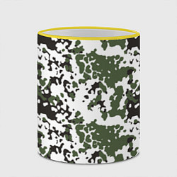 Кружка 3D Камуфляж M-84 Snow, цвет: 3D-желтый кант — фото 2