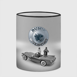 Кружка 3D Buick Wildcat - cabriolet - Retro, цвет: 3D-черный кант — фото 2