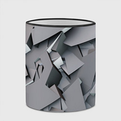 Кружка 3D Металлическая хаотичная броня, цвет: 3D-черный кант — фото 2