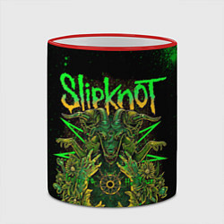 Кружка 3D Slipknot green satan, цвет: 3D-красный кант — фото 2