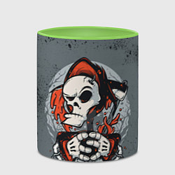 Кружка 3D Slipknot Скелет, цвет: 3D-белый + светло-зеленый — фото 2