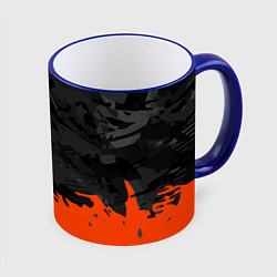 Кружка 3D Black & Orange, цвет: 3D-синий кант