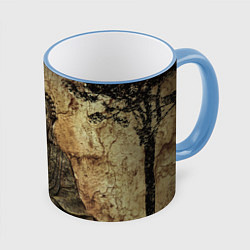 Кружка 3D Статуя Будды, цвет: 3D-небесно-голубой кант