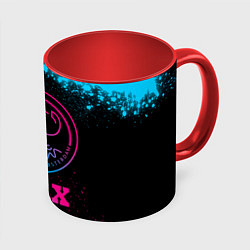 Кружка 3D Ajax - neon gradient, цвет: 3D-белый + красный