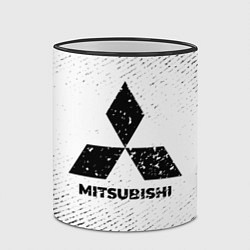 Кружка 3D Mitsubishi с потертостями на светлом фоне, цвет: 3D-черный кант — фото 2