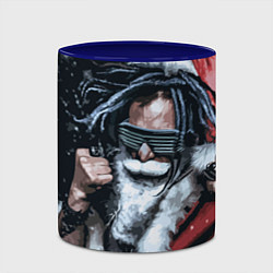 Кружка 3D Cool Santa Rastaman, цвет: 3D-белый + синий — фото 2